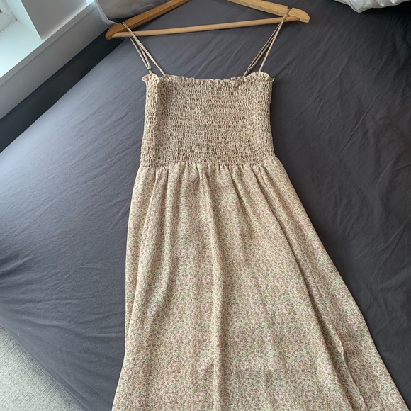 RESA Smocked Floral Camisole - Cream and Pink - Picture 2 of 4